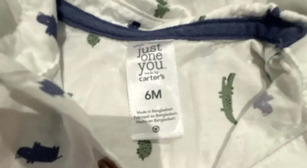 Carter's Striped Bodysuit and Dinosaur Print Button-Down Shirt, 6M